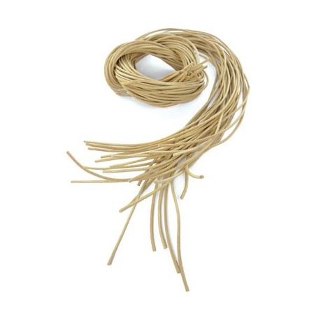 LOT 25 LACETS 1MX2MM CUIR NATUREL