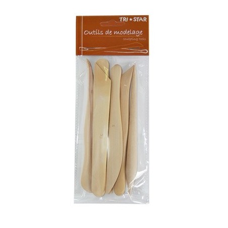6 ÉBAUCHOIRS BOIS ASSORTIS
