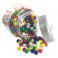 1 000 PERLES CASSIS PLASTIQUES OPAQUES COLORIS ASSORTIS