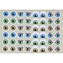 GOMMETTES YEUX Gros modeles - pochette 720 gommettes - 20 Planches