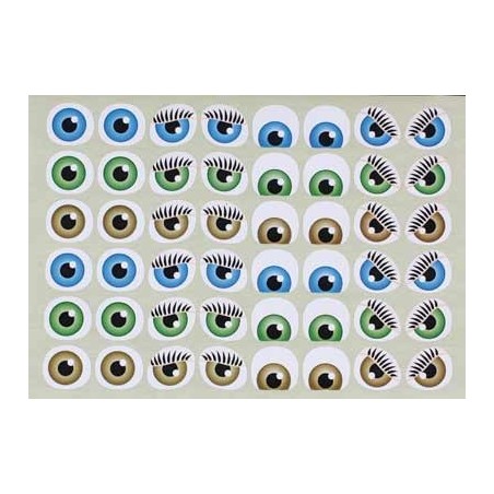 GOMMETTES YEUX Gros modeles - pochette 720 gommettes - 20 Planches