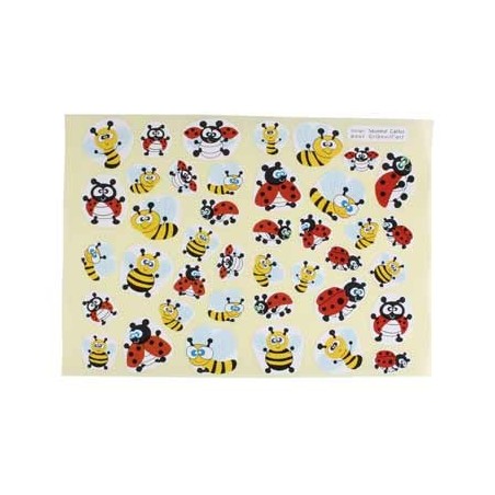 720 GOMMETTES FLEURS/ABEILLES/COCCINELLES