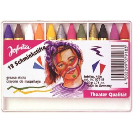 12 CRAYONS MAQUILLAGE COLORIS ASSORTIS