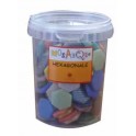 MOSAIQUE HEXAGONALE SEAU 600gr TOUTES COULEURS Assorties