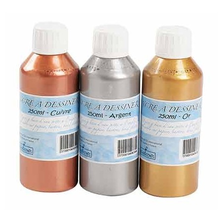 ENCRE A DESSINER 500ML CUIVRE