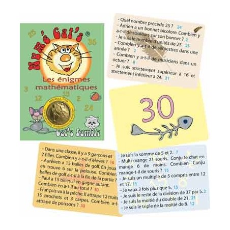 NUMECAT'S 1 LES ENIGMES jeu de cartes CE/CM