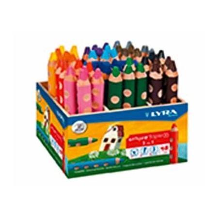 GROOVE TRIPLE ONE CLASSPACK 48 CRAYONS COULEURS ASSORTIS