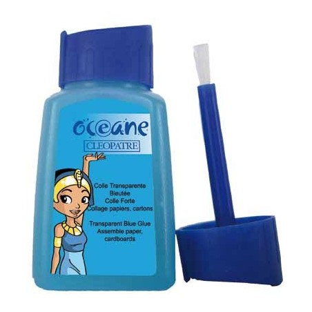 COLLE OCEANE BLEUTÉE FLACON 80G + PINCEAU