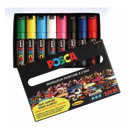 POSCA PC-8K 8 MARQUEURS COLORIS ASSORTIS