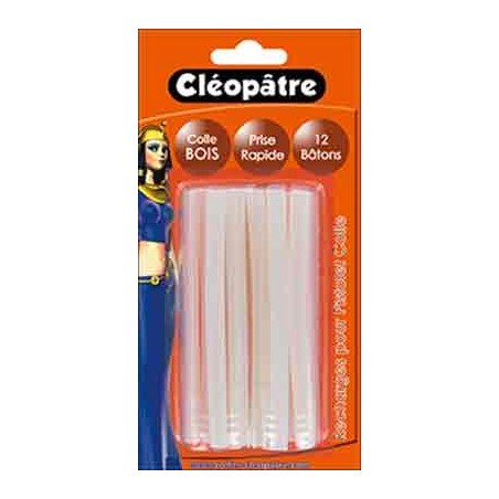 12 RECHARGES COLLE Ø7MM SPÉCIAL BOIS