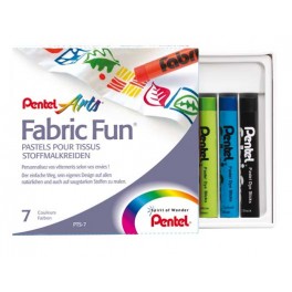 FABRIC FUN 7 PASTELS POUR TISSUS COLORIS ASSORTIS