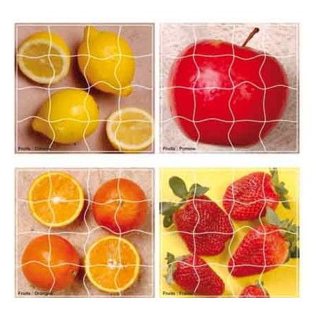 FRUITS LOT 4 PUZZLES MAGNETIQUES