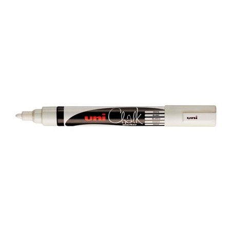 UNI-CHALK MARQUEUR POINTE CONIQUE MOYENNE BLANC