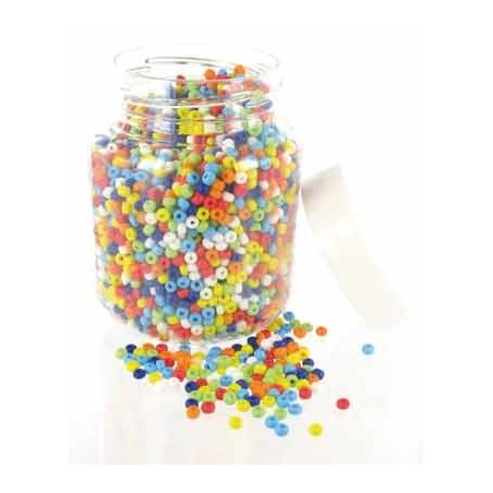 500G PERLES ROCAILLES 5MM OPAQUES ASSORTIES