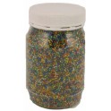 500G PERLES ROCAILLES 2,5MM TRANSPARENTES ASSORTIES