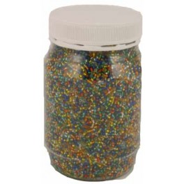 500G PERLES ROCAILLES 2,5MM TRANSPARENTES ASSORTIES