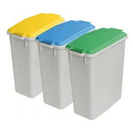 COUVERCLE corbeille 60 litres pour tri sélectif VERT