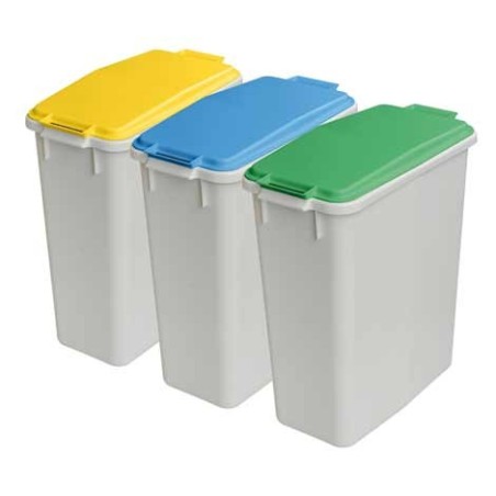 COUVERCLE corbeille 60 litres pour tri sélectif BLEU