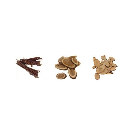 LOT DE 3x50g objets déco bois Rondelles-Brindilles