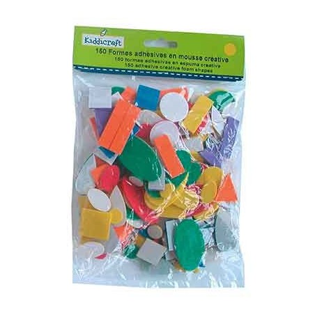 150 FORMES GÉOMÉTRIQUES CAOUTCHOUC ADHÉSIF ASSORTIES