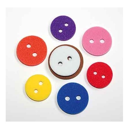 300 BOUTONS MOUSSE COLORIS ASSORTIS