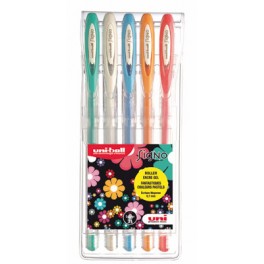 POCH 5 STYLOS GEL COUL PASTELS ASSORTIS