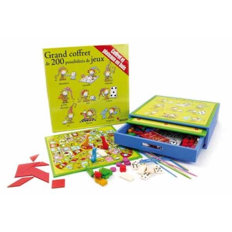 COFFRET BOIS 200 POSSIBILITES JEUX