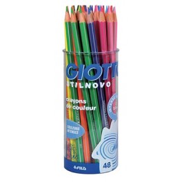 STILNOVO POT 48 CRAYONS COULEURS ASSORTIS