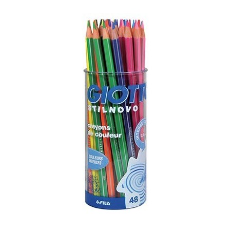 STILNOVO POT 48 CRAYONS COULEURS ASSORTIS