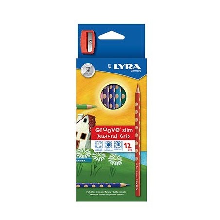 GROOVE SLIM 12 CRAYONS COULEURS ASSORTIS