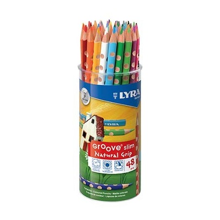 GROOVE SLIM POT 48 CRAYONS COULEURS ASSORTIS
