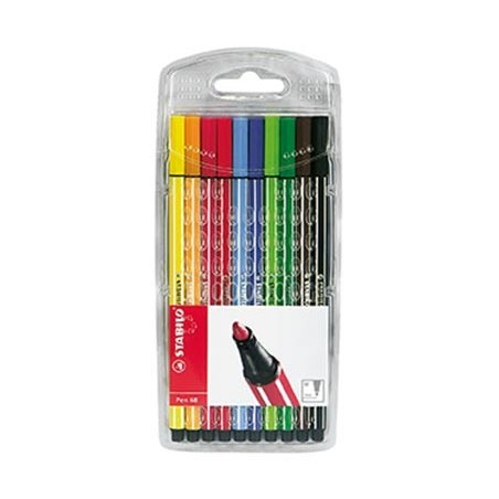 PEN 68 10 FEUTRES COLORIS ASSORTIS