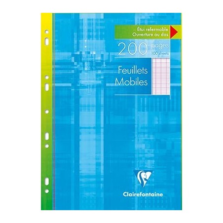 CLAIREFONTAINE FEUILLETS MOBILES PERFORÉES 21X29,7 200P SÉYÈS