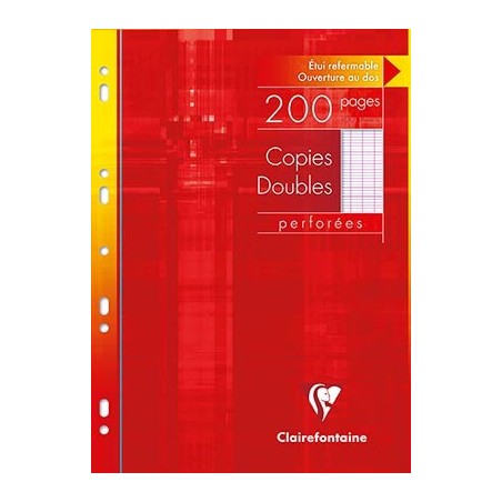 CLAIREFONTAINE COPIES DOUBLES PERFORÉES 21X29,7 200P SÉYÈS