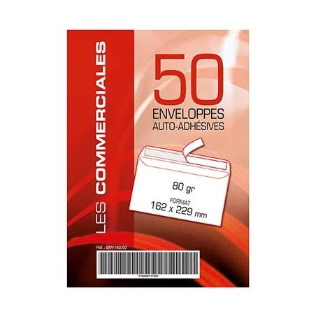 500 ENVELOPPES BLANCHES 162X229MM