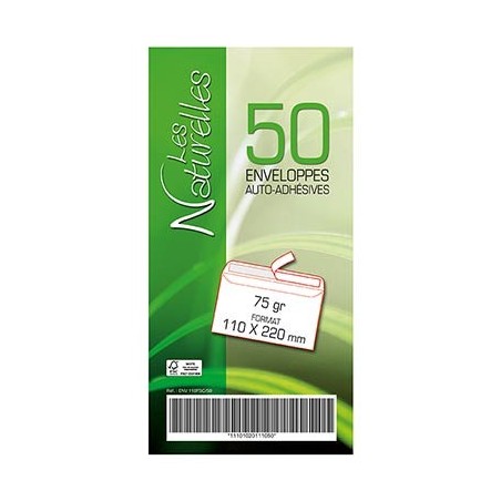 50+10 ENVELOPPES BLANCHES 110X220MM