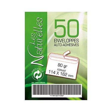 40 ENVELOPPES RECYCLÉES 114X162MM
