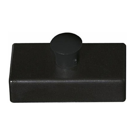 6 AIMANTS RECTANGLES NOIR 25X12MM