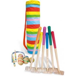 JEU DE CROQUET EN BOIS GRAND MODELE