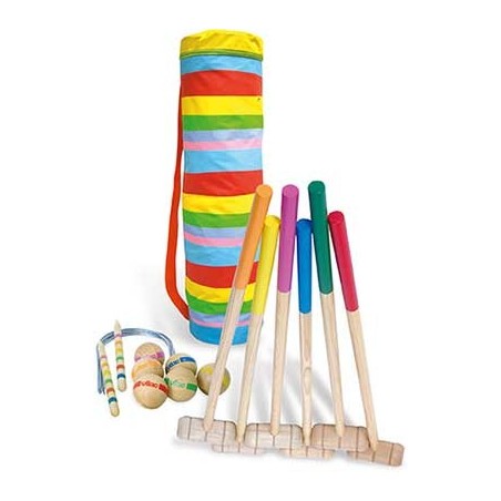 JEU DE CROQUET EN BOIS GRAND MODELE